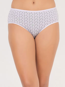 Clovia - Blue Cotton Spandex Medium Waist Outer Hipster Panty