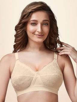 Trylo - Cathrina Women Cotton Non-wired Soft Full Cup Bra - Nude
