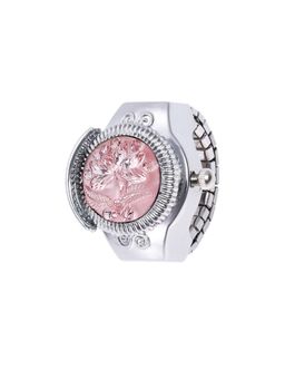 Yellow Chimes - Pink Dial Analog Watch Stretchable Ring