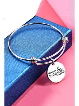 Yellow Chimes - Love Message Steel Charm Bracelet