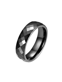Yellow Chimes - Black Stainless Steel Band Ring for Men (11)