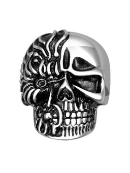 Yellow Chimes - Silver Oxidised Mark Bikers Ring for Men (11)