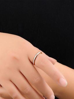 Yellow Chimes - White Enamel Stainless Steel Never Fading Band Ring (6)