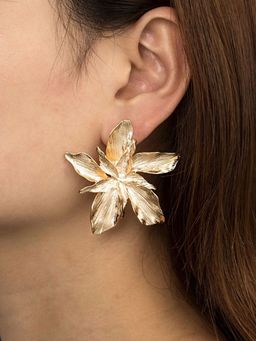 Yellow Chimes - Flower Stud Earrings for Women