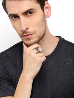 Yellow Chimes - Heavy Band Silver Oxidized Finger-Thumb Ring for Men (10)