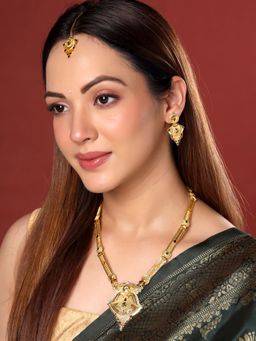 Yellow Chimes - Gold Plated Necklace Set