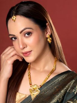 Yellow Chimes - Gold Plated Necklace Set