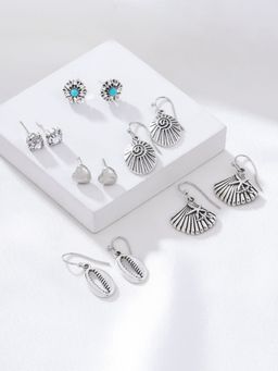 Yellow Chimes - Stud and Drop Earrings Pack Of 6