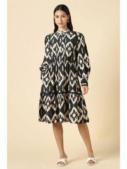 Allen Solly - Women Black Printed Casual Dress