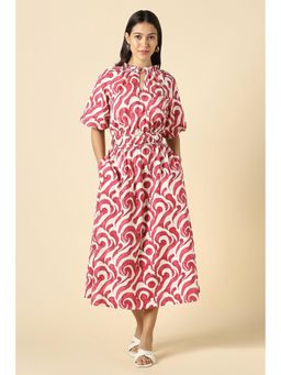 Allen Solly - Women Red Printed Casual Dress