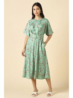 Allen Solly - Women Green Floral Printed Casual Dress