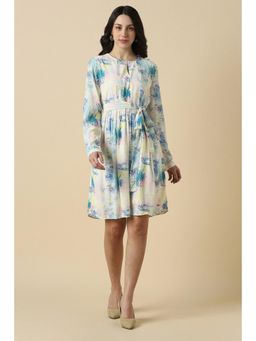 Allen Solly - Women Multi-Color Printed Casual Dress with Belt