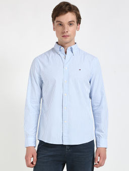 Tommy Hilfiger - Men Blue Stripes Shirt
