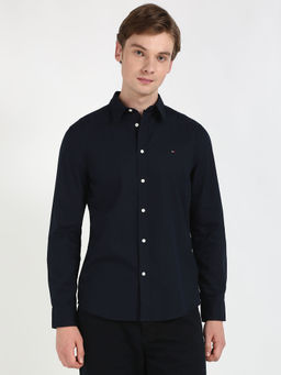 Tommy Hilfiger - Men Blue Solid Shirt