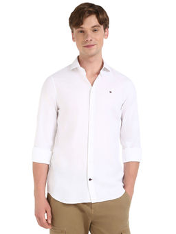 Tommy Hilfiger - Men White Solid Shirt