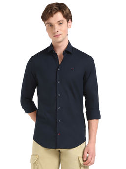 Tommy Hilfiger - Men Blue Solid Shirt