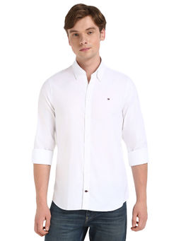 Tommy Hilfiger - Men White Solid Shirt