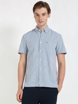 Tommy Hilfiger - Men Blue Stripes Shirt