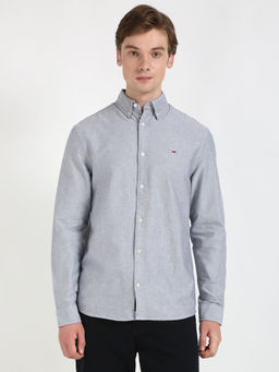 Tommy Hilfiger - Men Grey Solid Shirt