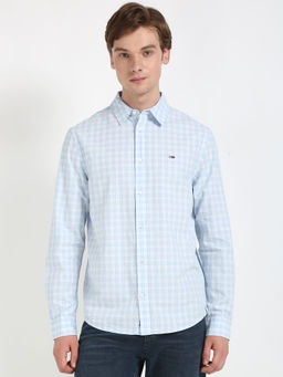Tommy Hilfiger - Men Blue Checks Shirt