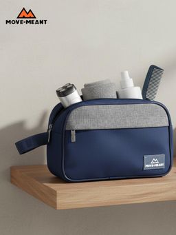 MOVE-MEANT - Fresh Kit Toiletry Pouch With Compartments - Navy Blue