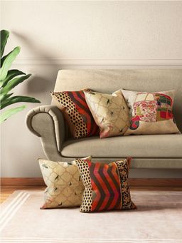 India Circus by Krsnaa Mehta - The Mughal Rickshaw Cushion Cover Set Of 5