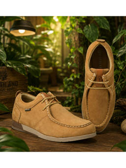 WOODLAND - Lace Up Lightweight Breathable Comfortable Brown Casuals Sneakers For Mens