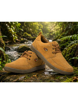 WOODLAND - Lace Up Lightweight Breathable Comfortable Brown Casuals Sneakers For Mens