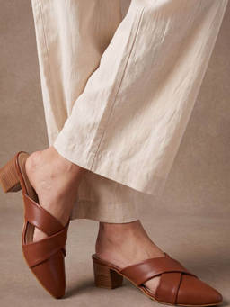 JODYHUB - Women Tan Mules Heels