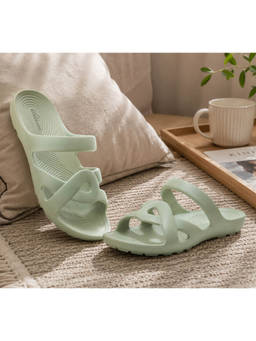 WOODLAND - Comfortable Soft Sole Lightweight Home Wear Green Sandals For Womens
