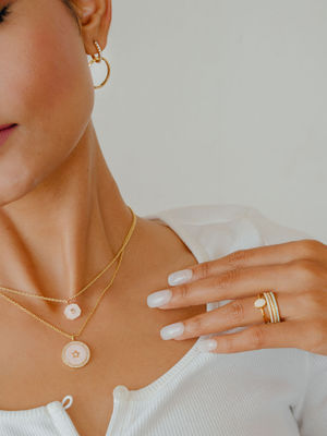 Buy Perfectly Average Octagon Enamel Necklace | 18K Gold Plated ...