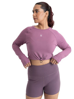 Hunnit - Mauve Zen T-Shirt with Adjustable Waist