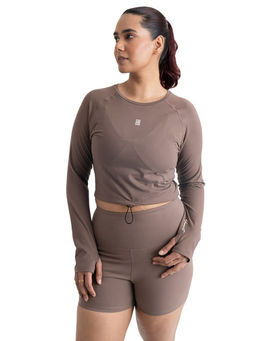 Hunnit - Brown Zen T-Shirt with Adjustable Waist