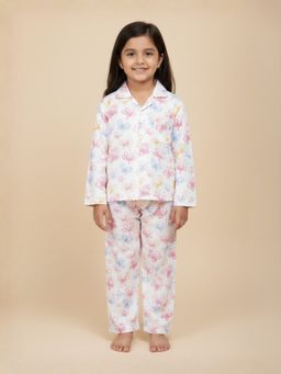 The Mom Store - White Spring Wings Shirt & Pyjama (Set of 2)