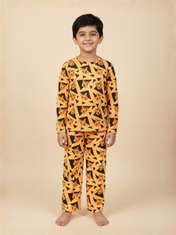 The Mom Store - Beige Tiger Tales T-Shirt & Pyjama (Set of 2)