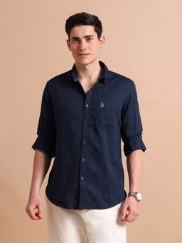 U.S. Polo Assn. Denim Co. - Spread Collar Dobby Shirt