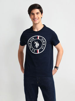 U.S. Polo Assn. Denim Co. - Blue Brand Graphic Cotton T-Shirt