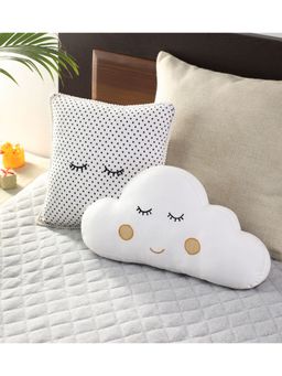 Oscar Home - Pillow & Cloud White Color Applique Embroidered Nursery Décor Unisex Kids Pillows