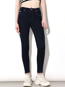 ONLY - Women Solid Skinny Fit High-Rise Navy Blue Jeans