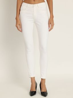 Angelfab - Women Denim White Skinny High Waist Jeans