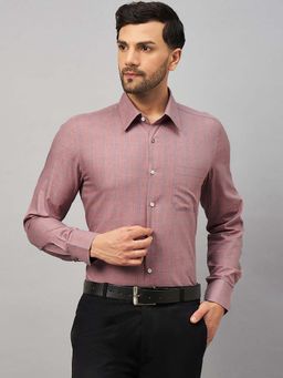 Louis Stitch - Regular Fit Formal Purple Shirt