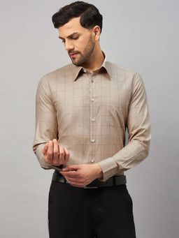 Louis Stitch - Regular Fit Formal Brown Shirt