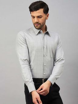 Louis Stitch - Regular Fit Formal Grey Shirt