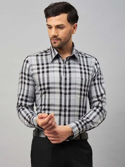 Louis Stitch - Regular Fit Formal Grey Shirt