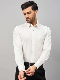 Louis Stitch - Regular Fit Formal Cream Shirt