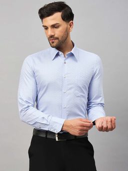 Louis Stitch - Regular Fit Formal Blue Shirt