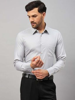 Louis Stitch - Regular Fit Formal Grey Shirt