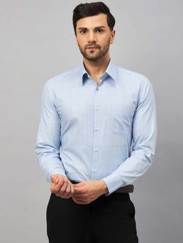 Louis Stitch - Regular Fit Formal Blue Shirt