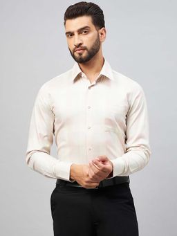 Louis Stitch - Regular Fit Formal Cream Shirt