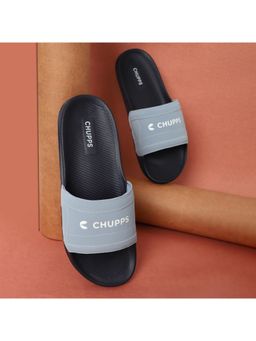 Chupps - Men Craft Supportive Footbed Sliders - Navy & Grey